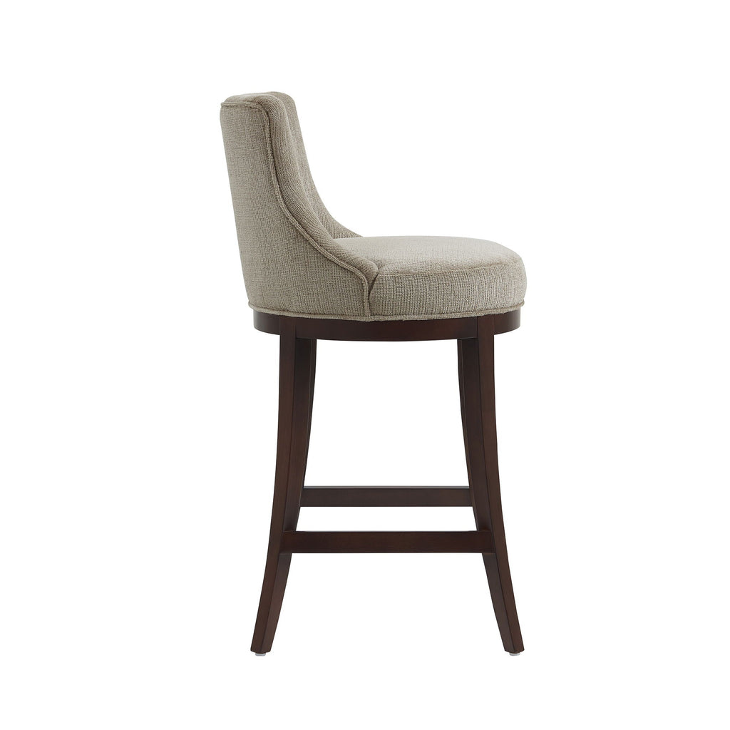 Bar Height Barstool with Backrest - Green, Light Brown, or Beige