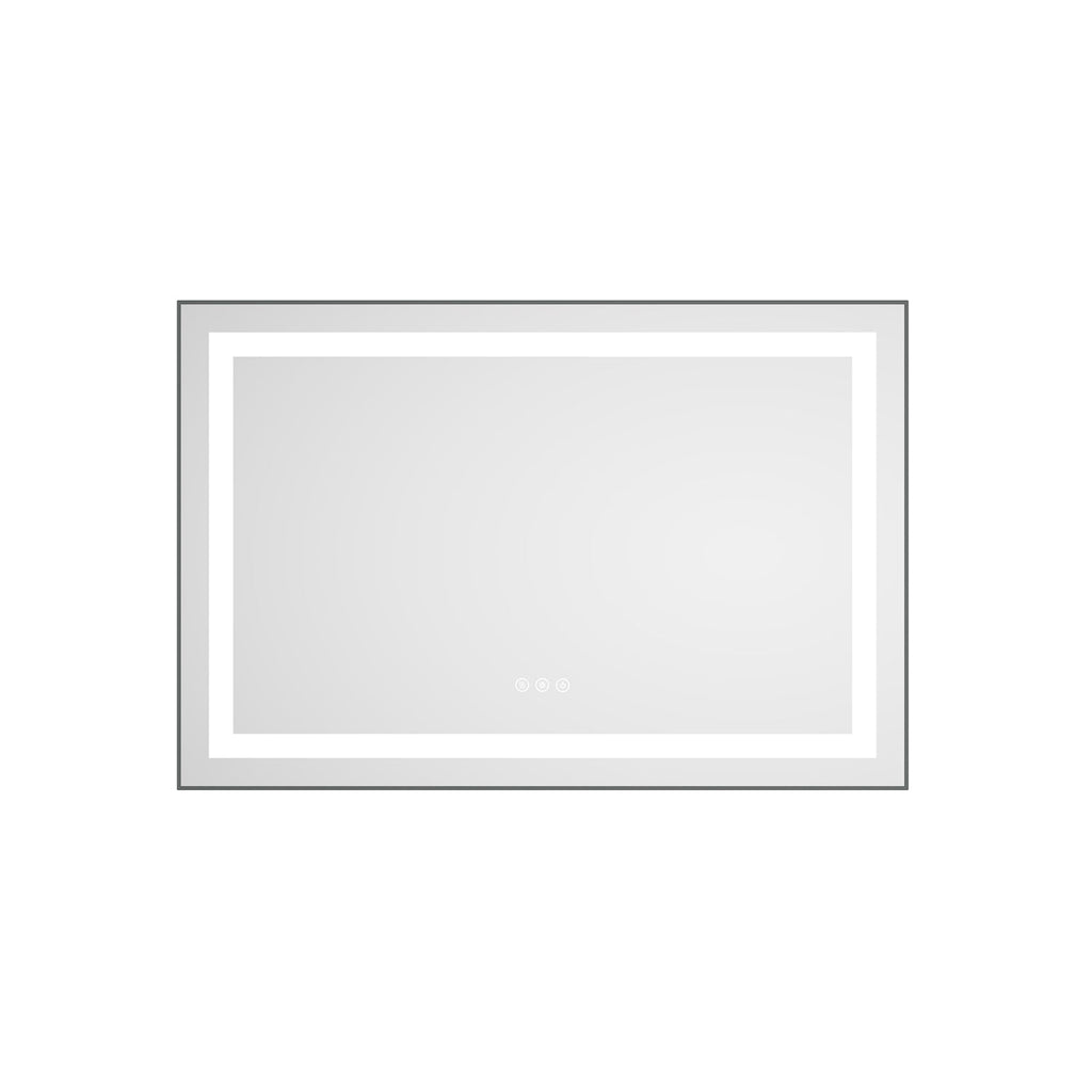 36" x 24" LED Bathroom Mirror with Front and Backlight - Adjustable, Anti-Fog