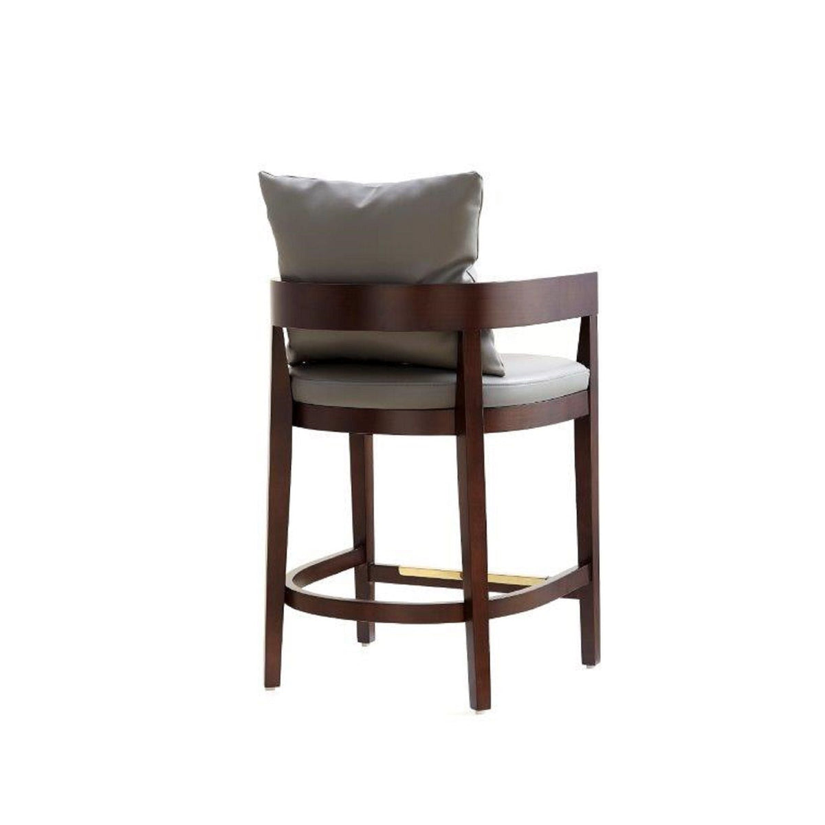 Mid-Century Modern Counter Stool with Upholstered Seat - Multiple Colors