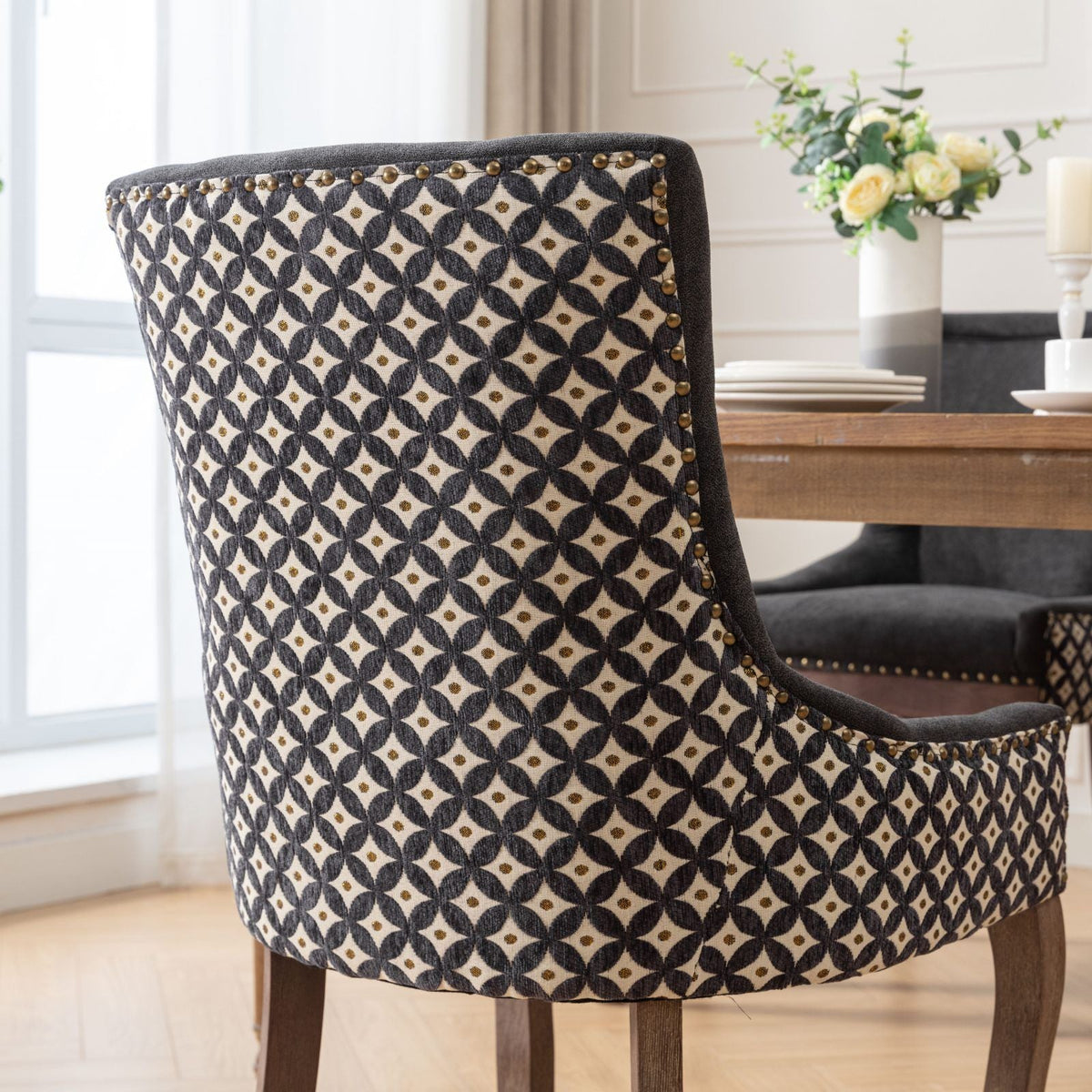 Ultra Side Dining Chair Set with Solid Wood Legs - Multiple Colors