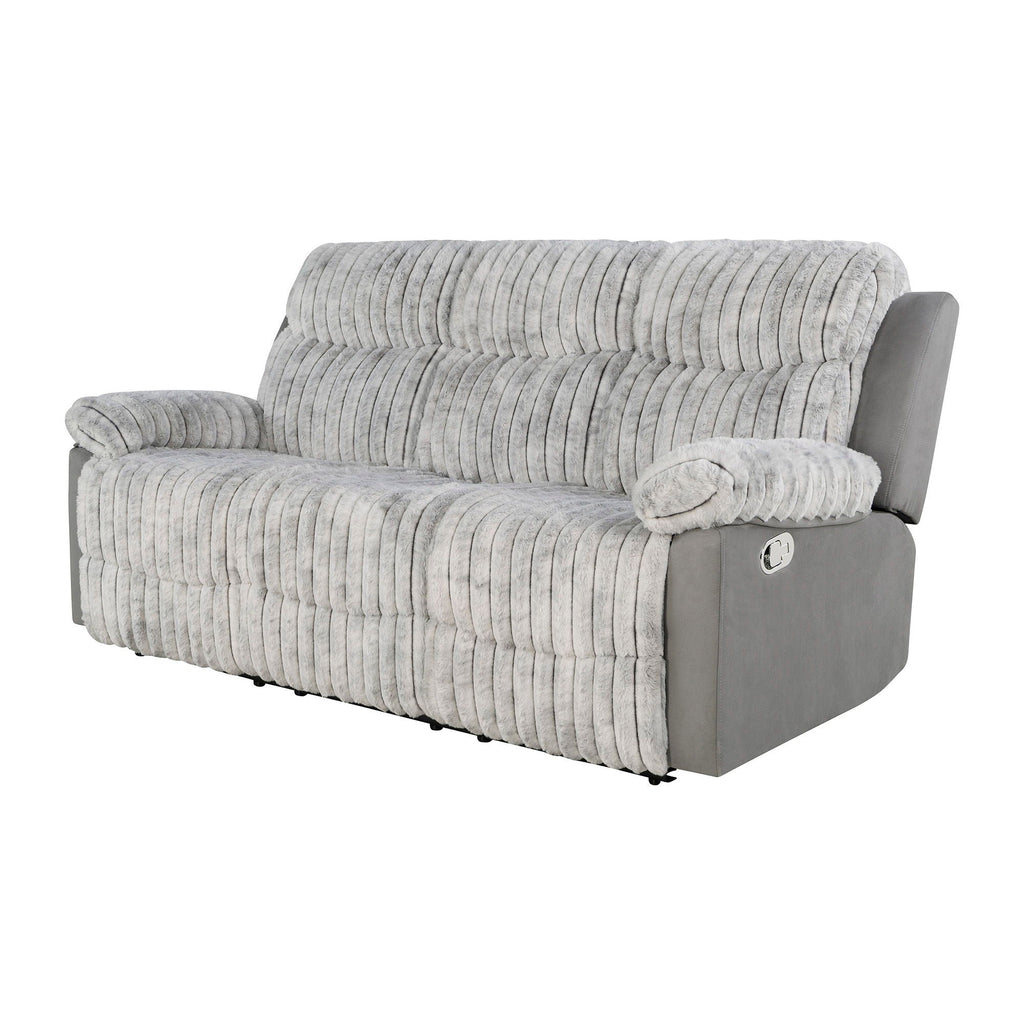 Manual Reclining Sofa with Medium Firm Support - Dark Brown or Gray