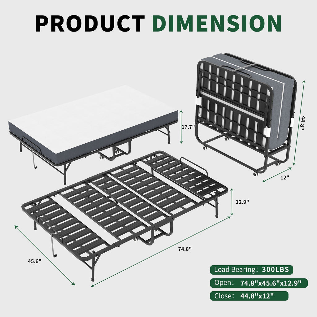 Twin Wide Folding Bed For Tall People