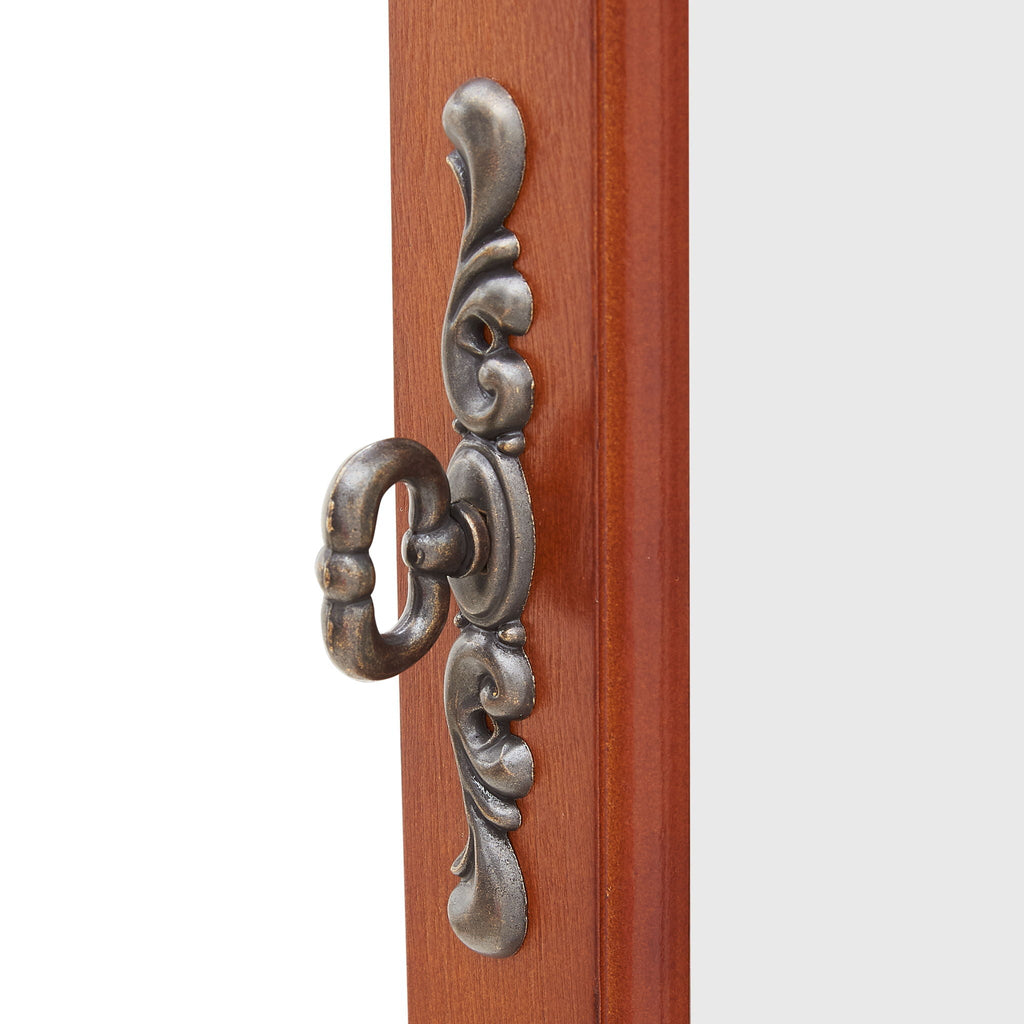 Corner Curio Cabinet with Lights and Adjustable Shelves - Walnut