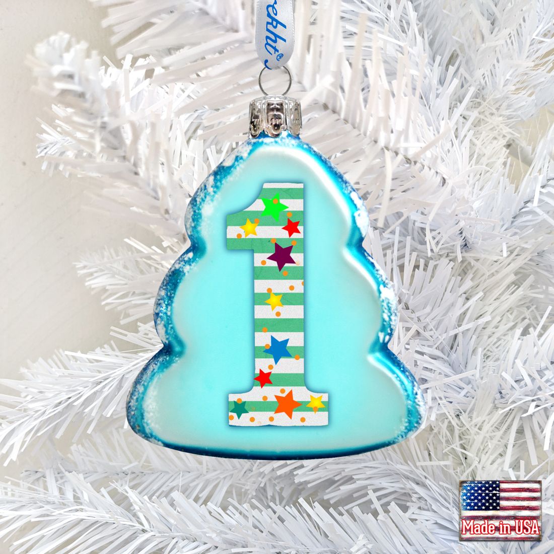 1 Mini Mercury Glass Ornament by G. Debrekht - Love Family Kids Decor - 770001