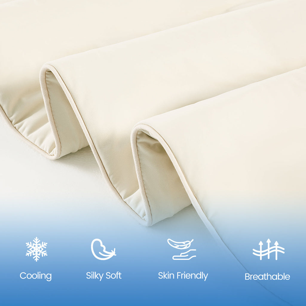 Cooling DA Comforter with Lightweight Fiber Fill - Ivory or Gray