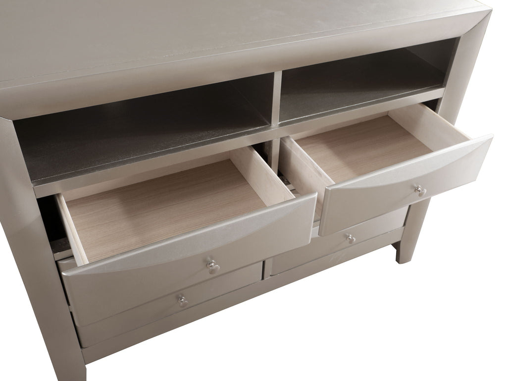 Media Chest with Modern Beveled Drawer Fronts - Multiple Colors