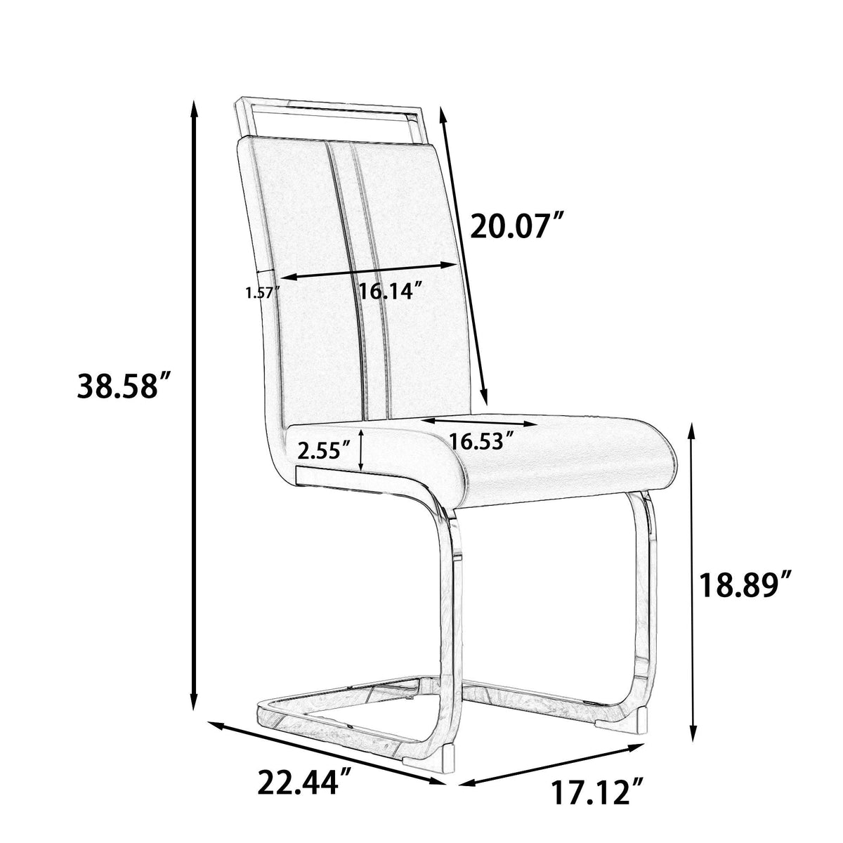 Modern Extendable Dining Table Set with Soft Padded Armless Chairs - White, Gray, or Dark Gray