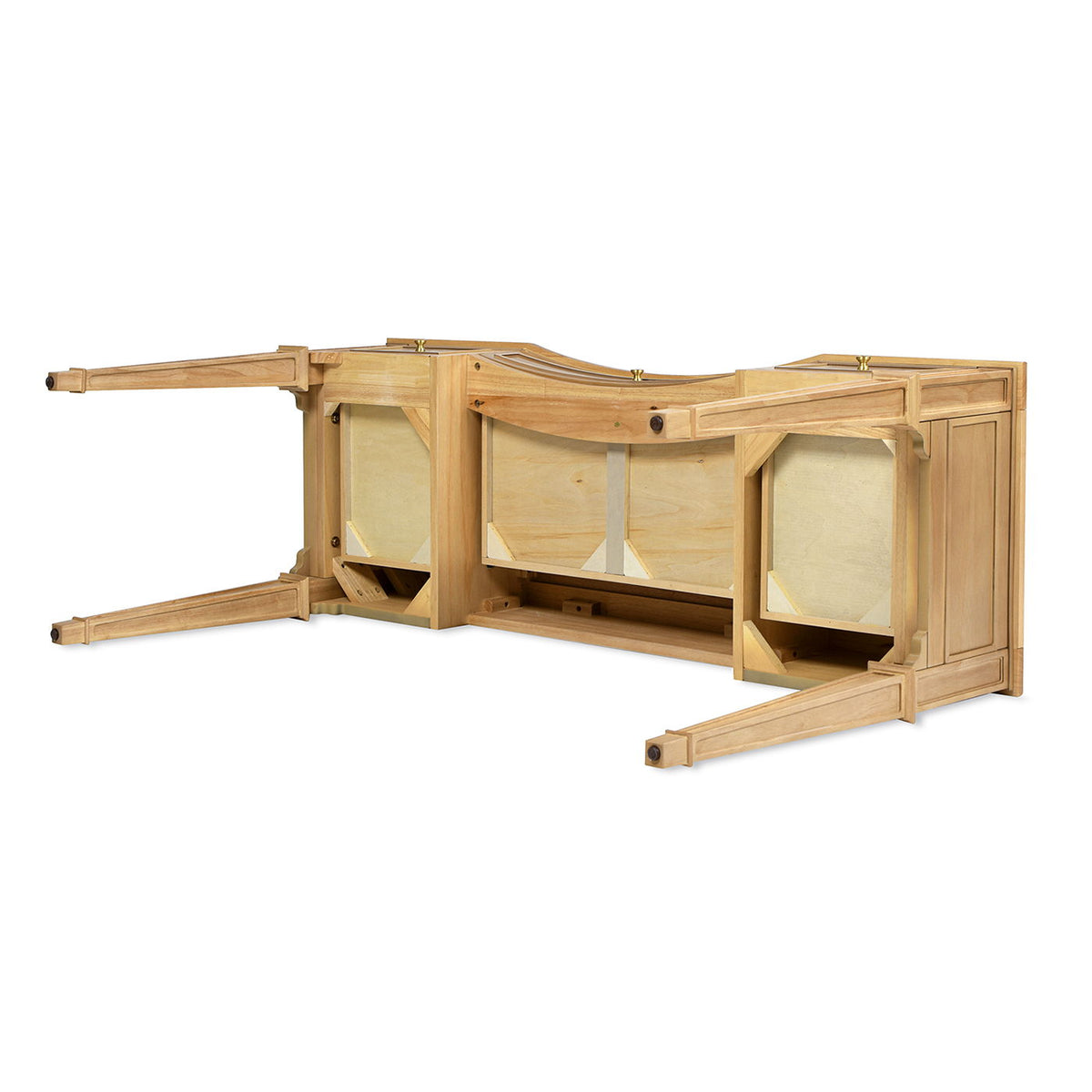 Dauphin 3 Drawer Executive Desk with Soft-Close Drawers - Light Brown or Gray