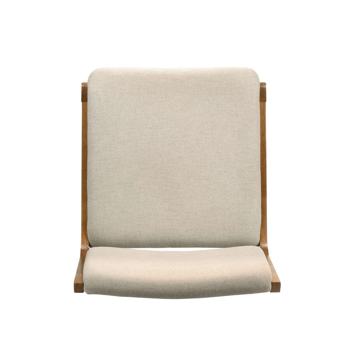 Contemporary Dining Chair Set with Upholstered Fabric Seats - Light Brown
