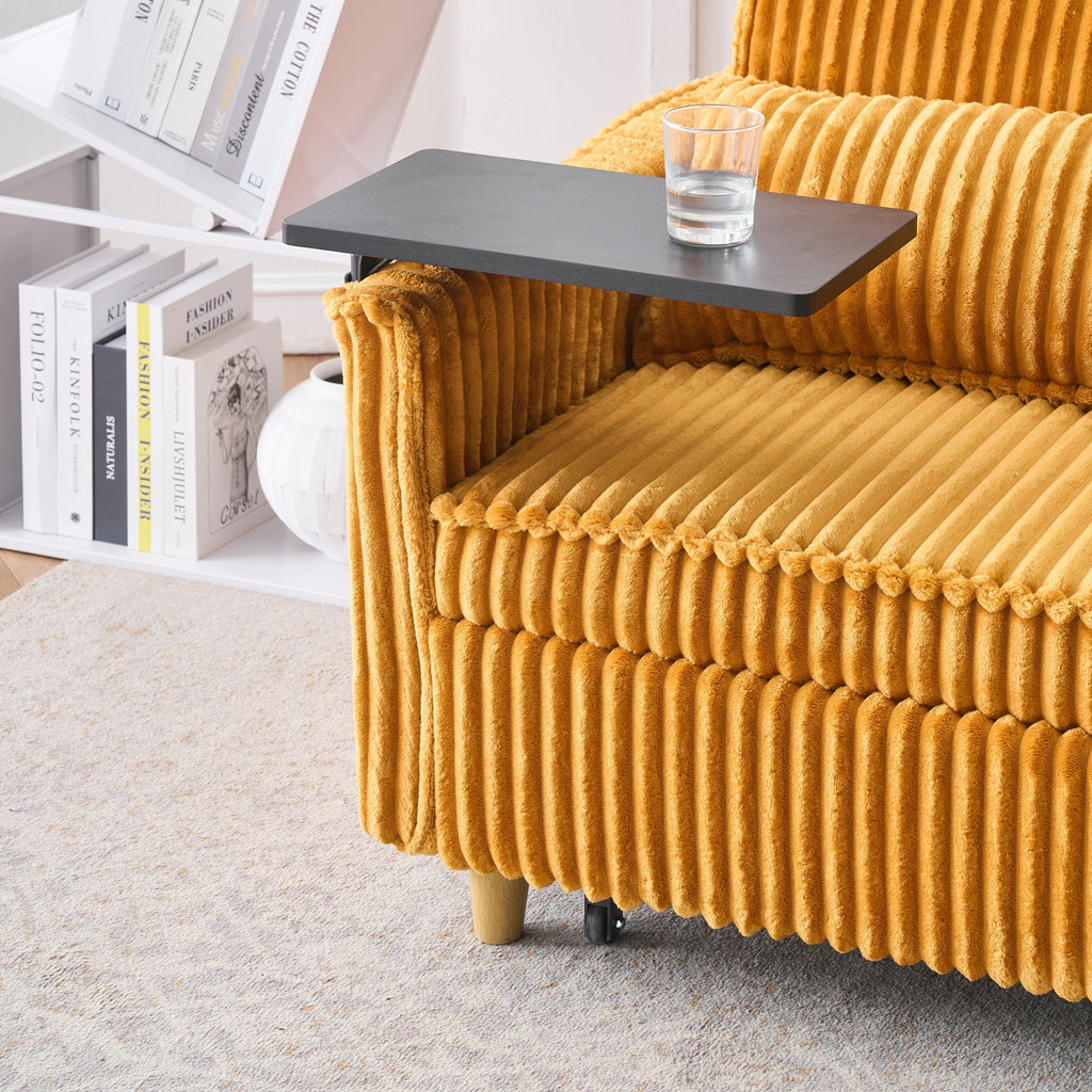 Pull Out Sofa With Movable Tabletop and USB Ports - Multiple Colors