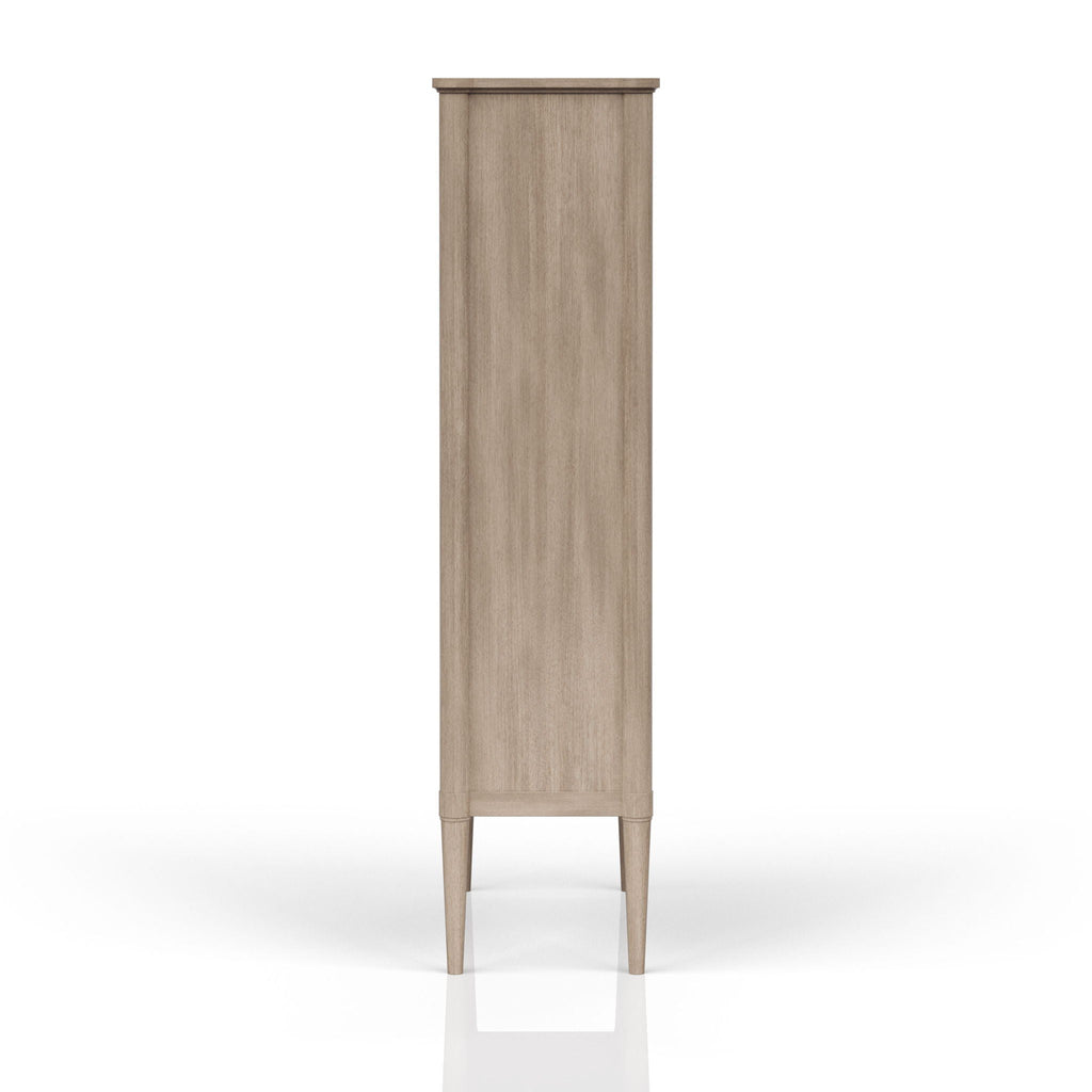 Display Bookcase with Glass Cabinet Doors - Sand