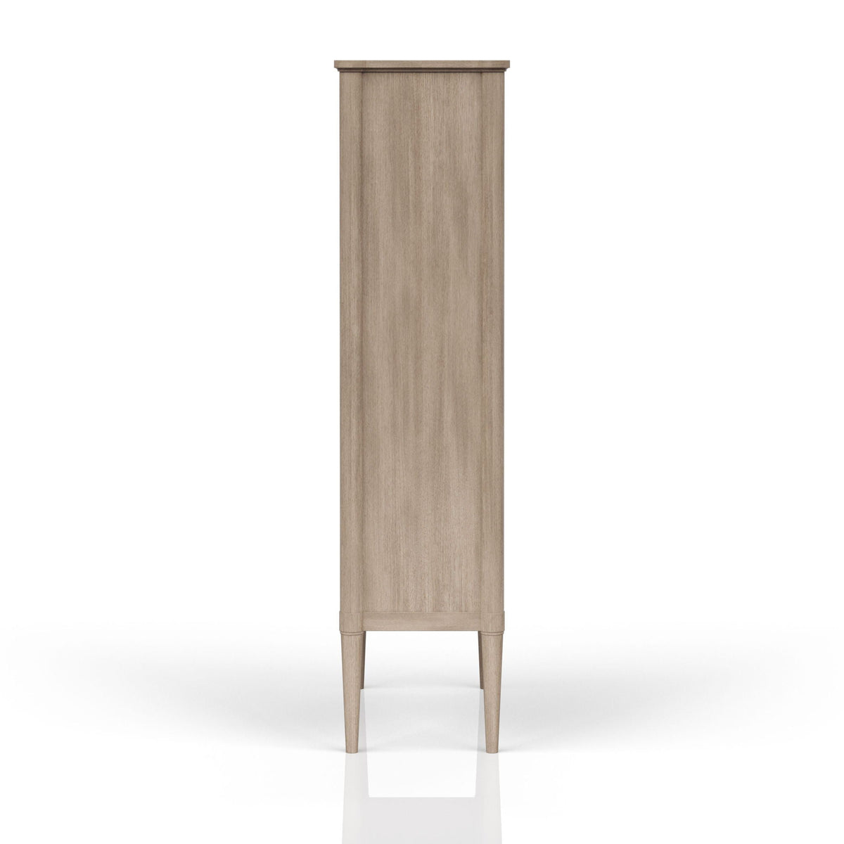 Display Bookcase with Glass Cabinet Doors - Sand