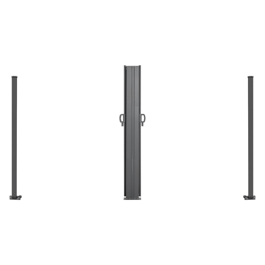Retractable Side Awning with Waterproof Polyester Fabric - Grey or Beige