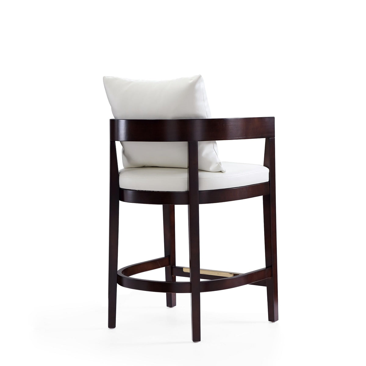 Mid-Century Modern Counter Stool with Upholstered Seat - Multiple Colors