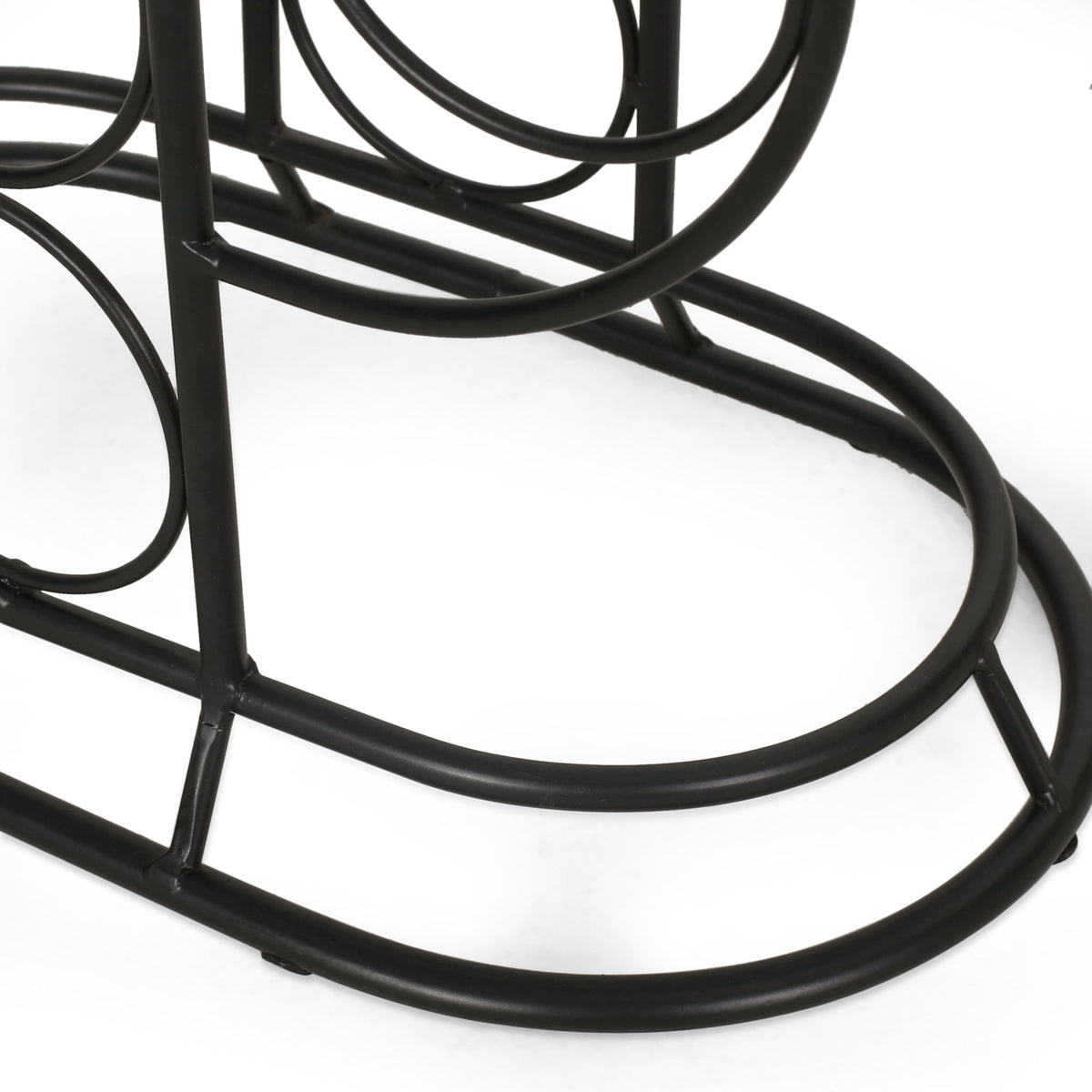 Black Wine Rack with Cactus Design - 13 Bottle Capacity
