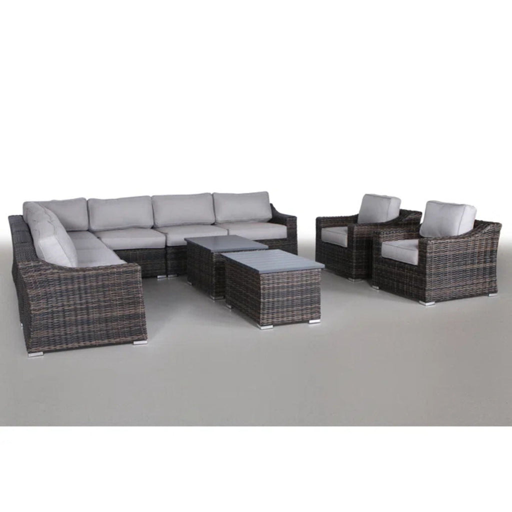 Stylish Sofa Seating Group With Cushions - Multiple Set Options, Dark Gray, Gray, or Dark Brown