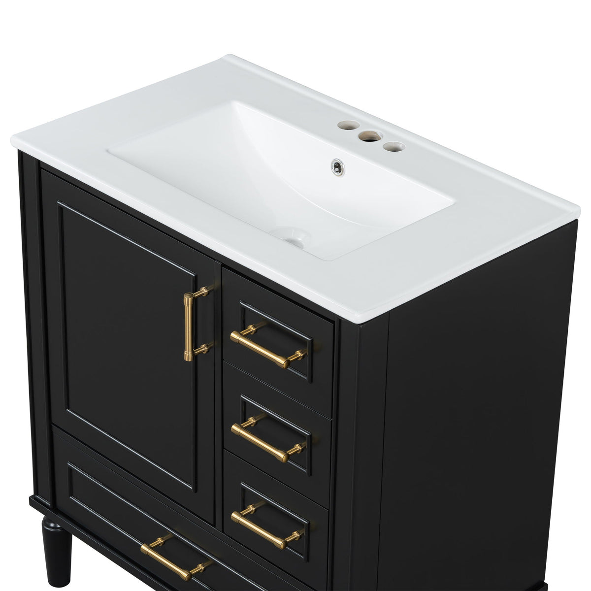 Traditional Bathroom Vanity Set with Soft Close Doors - Multiple Colors