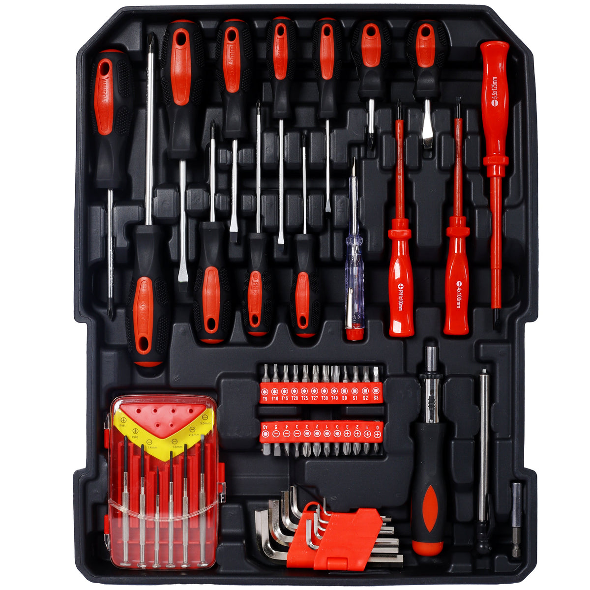 969pcs Home Repair Tool Set Kit with 4-Drawer Storage Case - Black