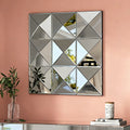 3D Mirror Wall Decor with Beveled Glass - 31.5"