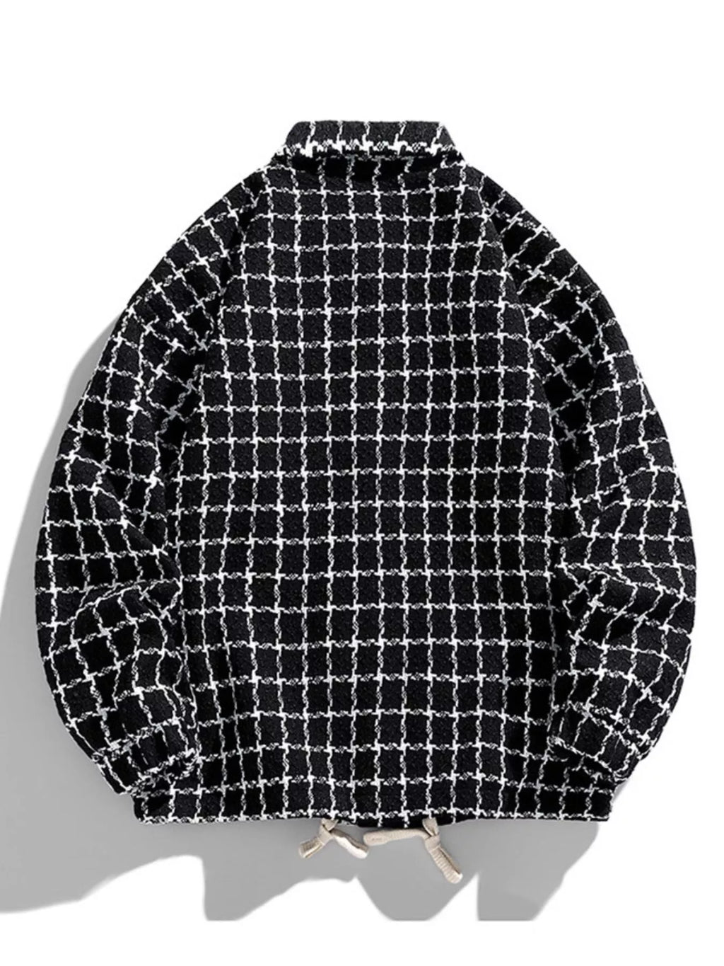Men's Full Size Plaid Button Up Casual Jacket Plus Size
