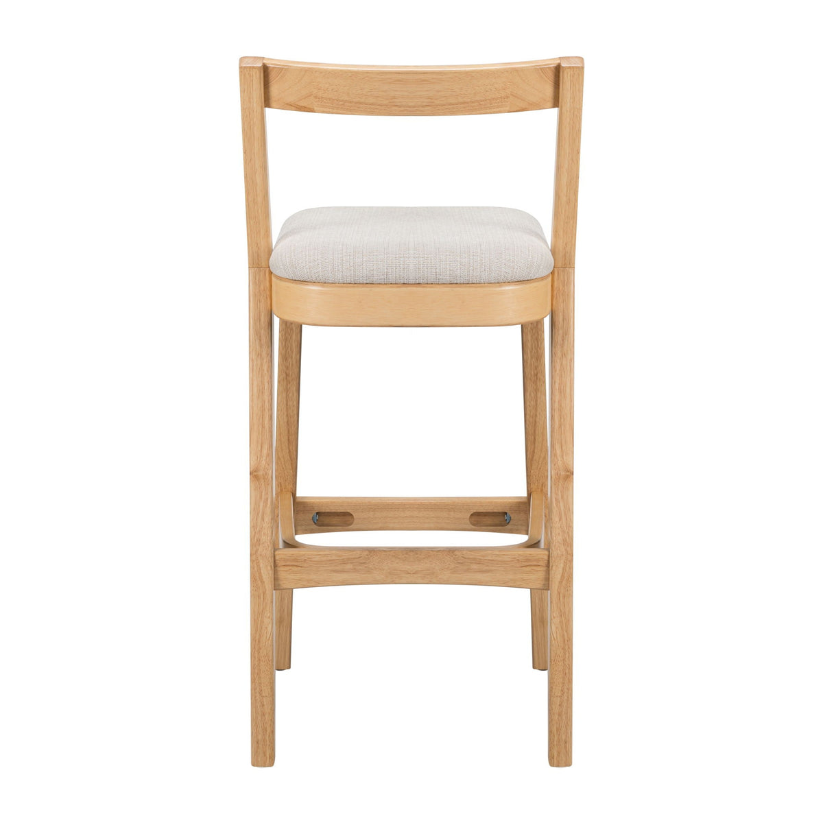 Jasper Indoor Barstool Set of 2 with Durable Rubberwood Seating - Dark Brown or Light Brown