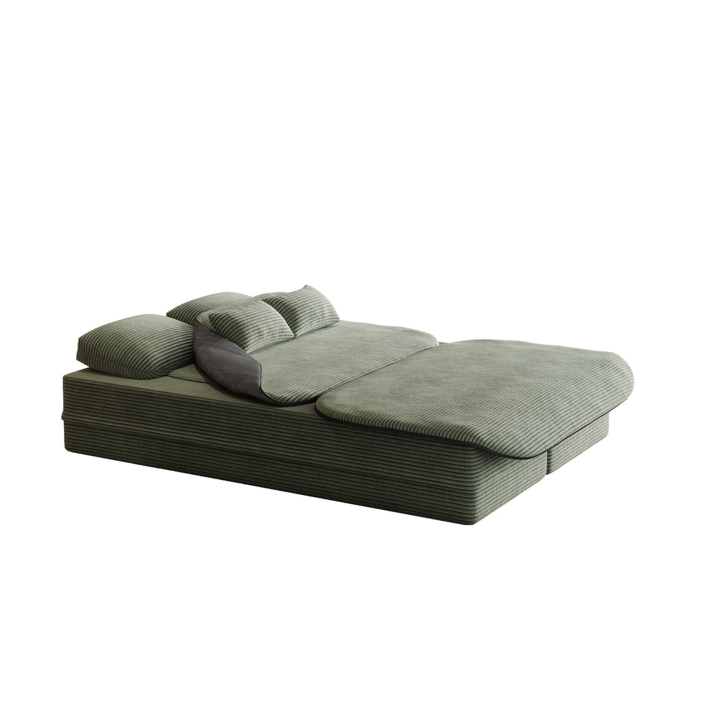 2 In 1 Foldable Sofa Bed with Multi Functional Blanket - Futon Sofa