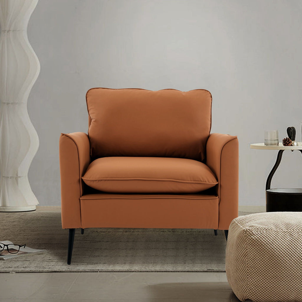 Nordic Retro Light Luxury Upholstered Sofa Chair Set of 2 with Cushions - Multiple Colors