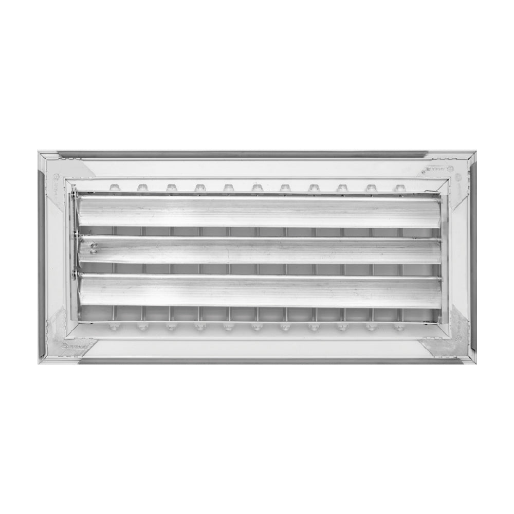 Adjustable Aluminum HVAC Vent Cover with Efficient Airflow Control - Silver