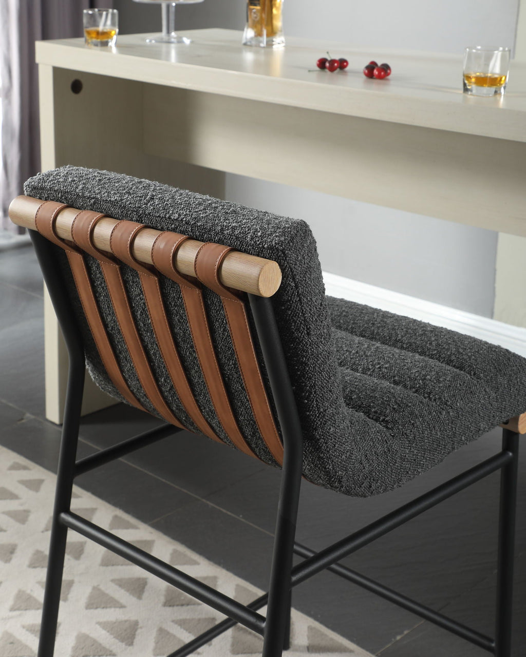 Lahni Boucle Fabric Counter Height Chair - Multiple Colors