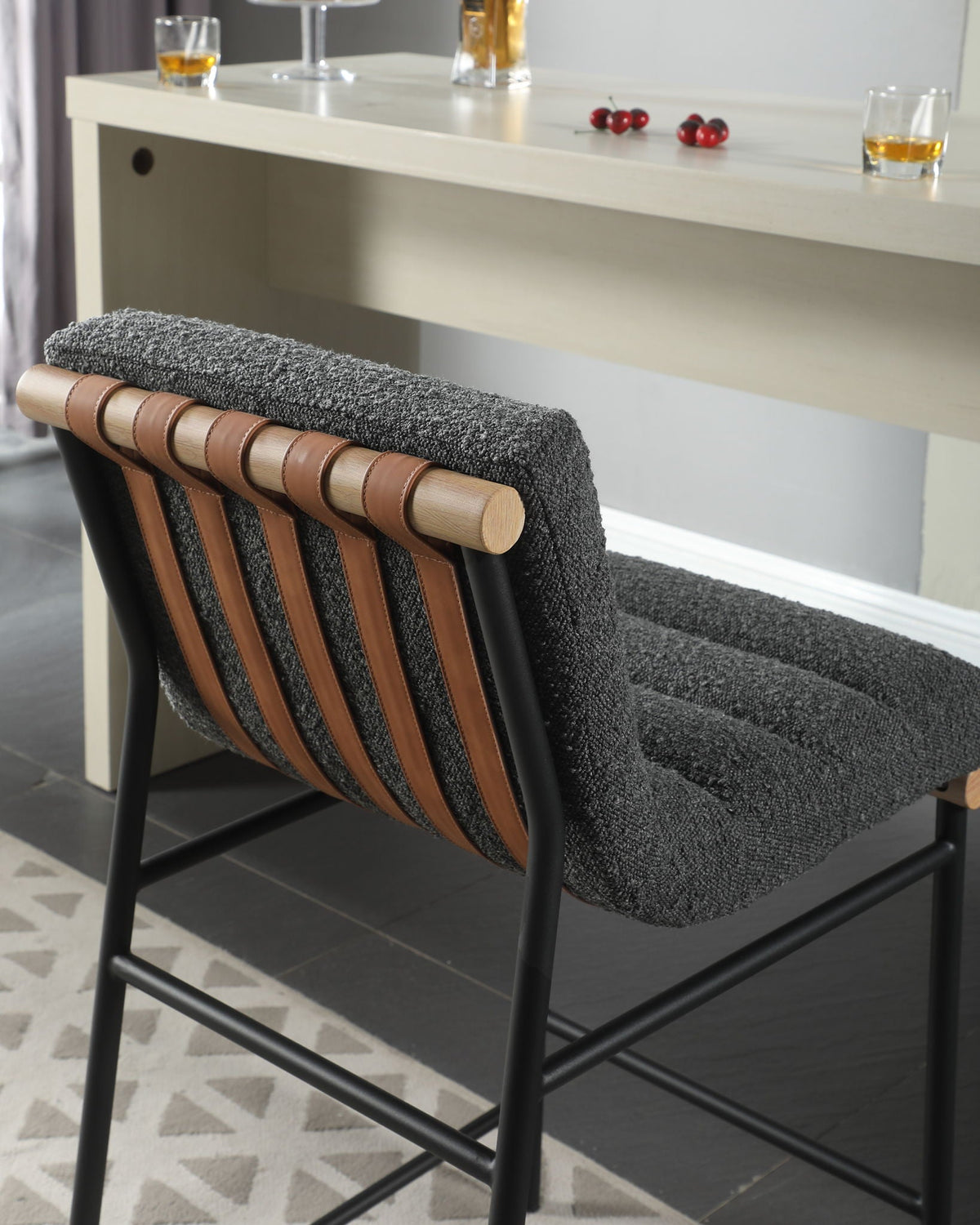 Lahni Boucle Fabric Counter Height Chair - Multiple Colors