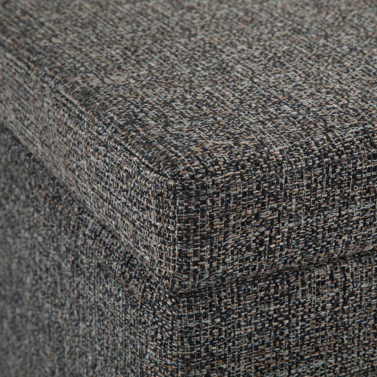 Avalon Contemporary Storage Ottoman Bench with Large Storage - Black, Dark Brown, Dark Gray