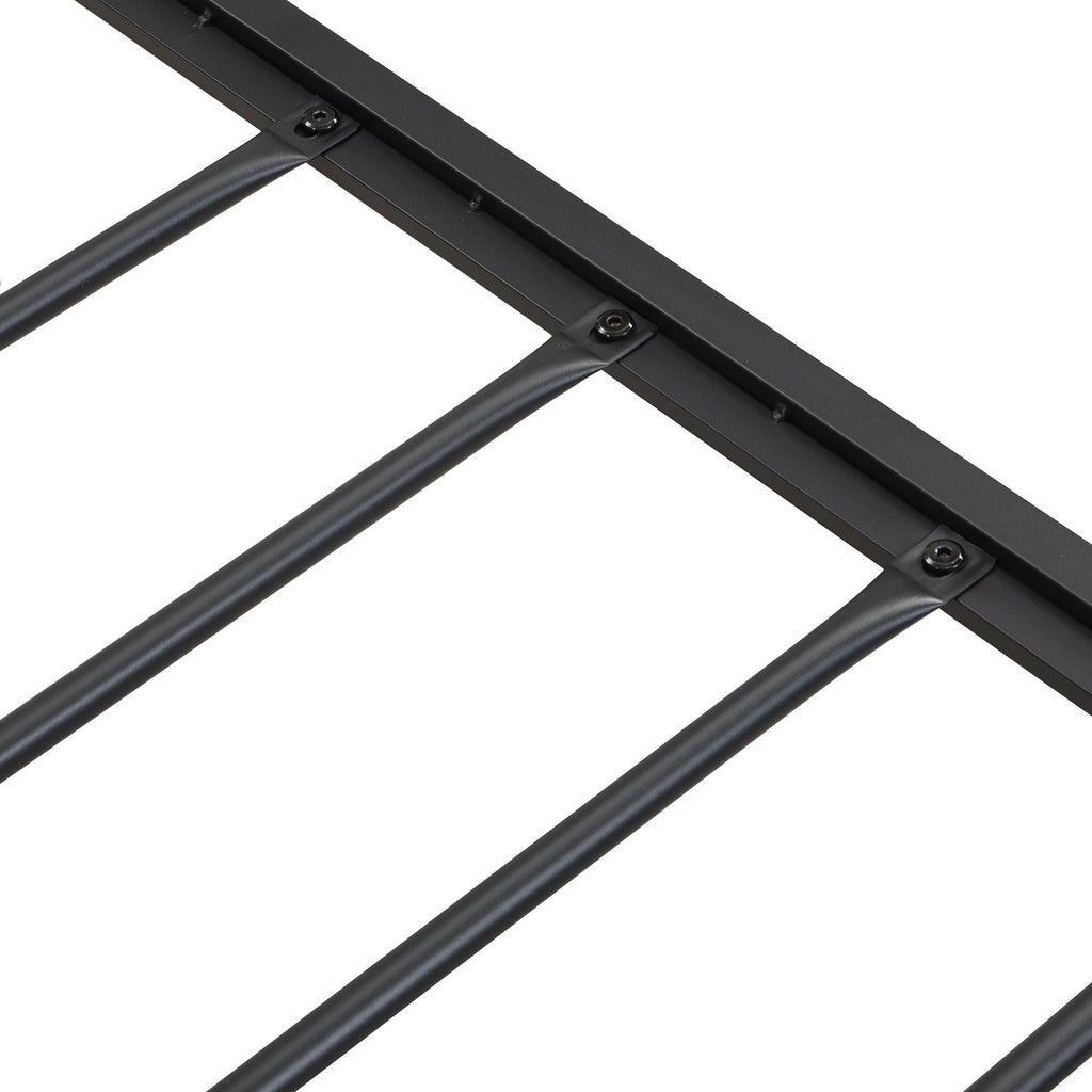 Modern Bed Frame with LED Lights and USB Charging - Light or Dark Brown