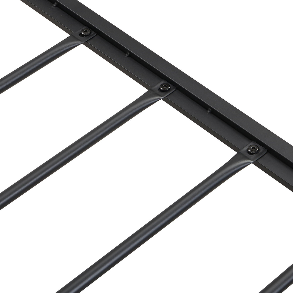Modern Bed Frame with LED Lights and USB Charging - Light or Dark Brown