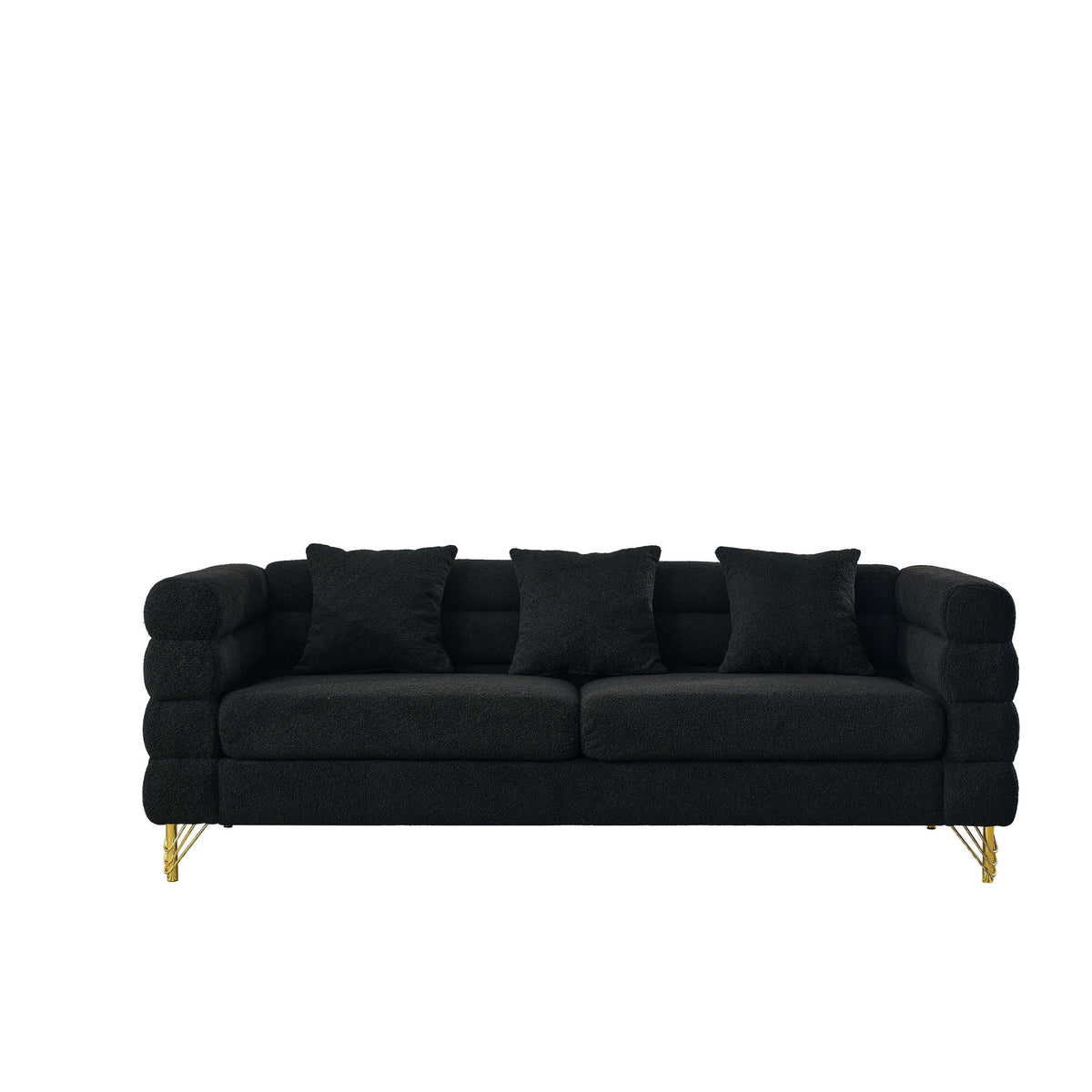 Streamline Sectional Sofa with Art Deco Design - Multiple Colors