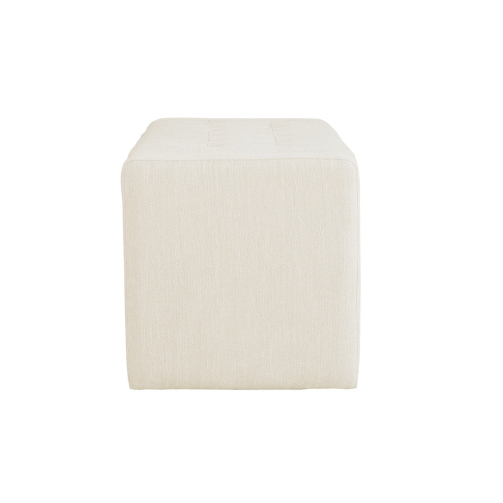 Cream Storage Bench with Soft Close Lid - Polyester Upholstery