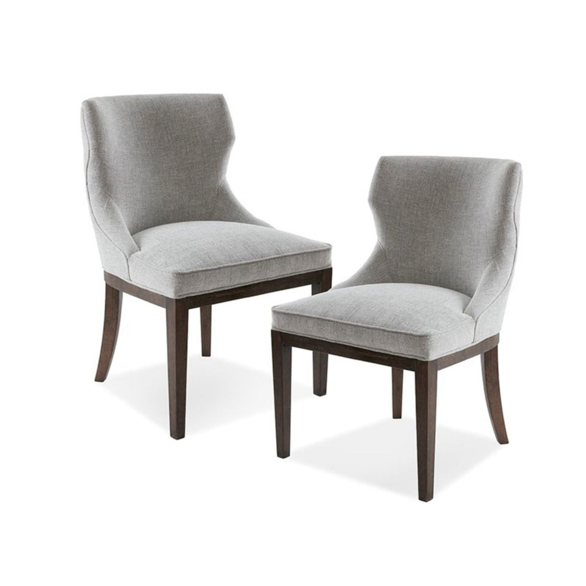 Gray Dining Side Chair Set with Solid Wood Legs - Mist Gray