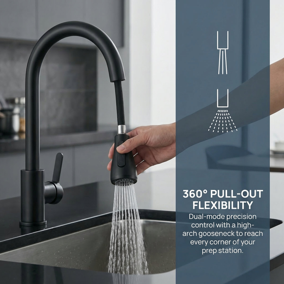 Double Door Sink Cabinet with Soft-Closing Doors - Stainless Steel