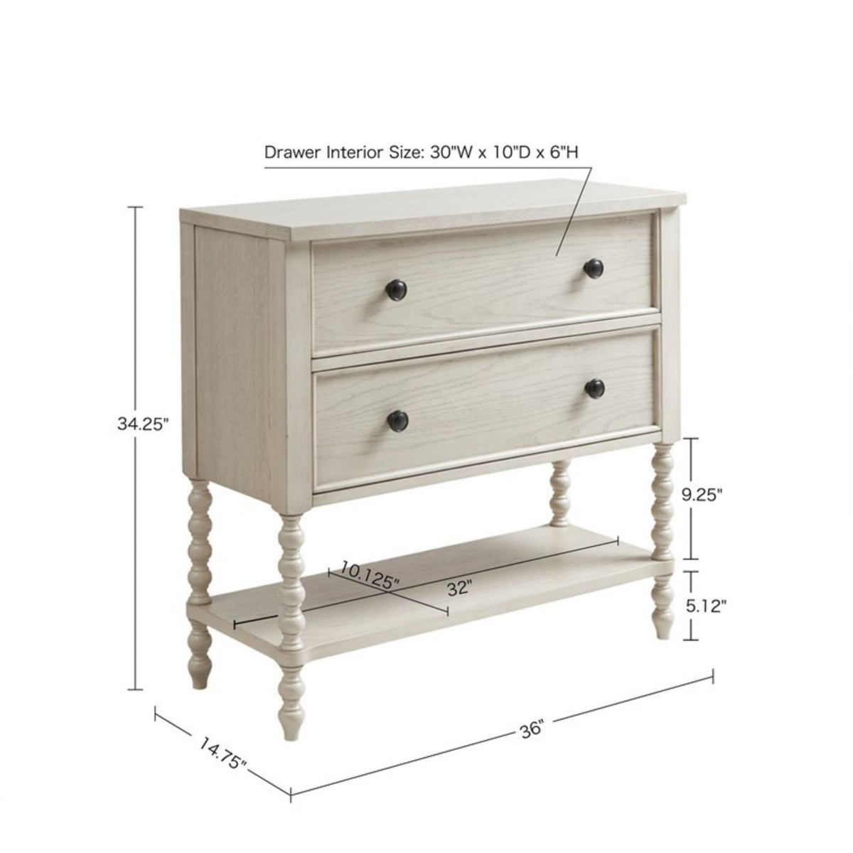 Signature Beckett 2 Drawer Accent Chest with Solid Wood Frame - Dark Brown or Beige