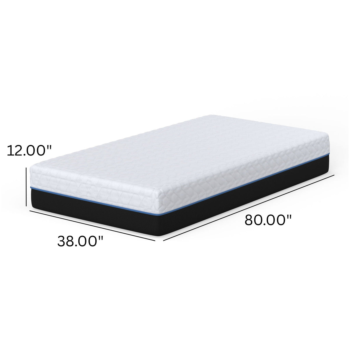 12" Soft Memory Foam Mattress with Phase Change Cooling Fabric - White