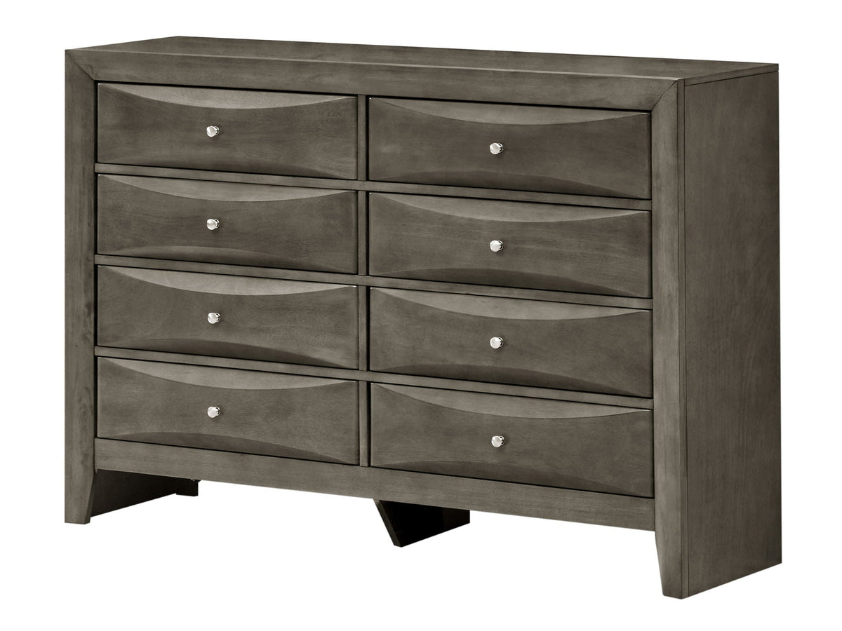 Marilla Dresser with Molded Resin Drawer Fronts - Multiple Colors