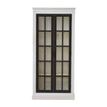 Rustic Style Display Cabinet With Glass Doors For Collectibles