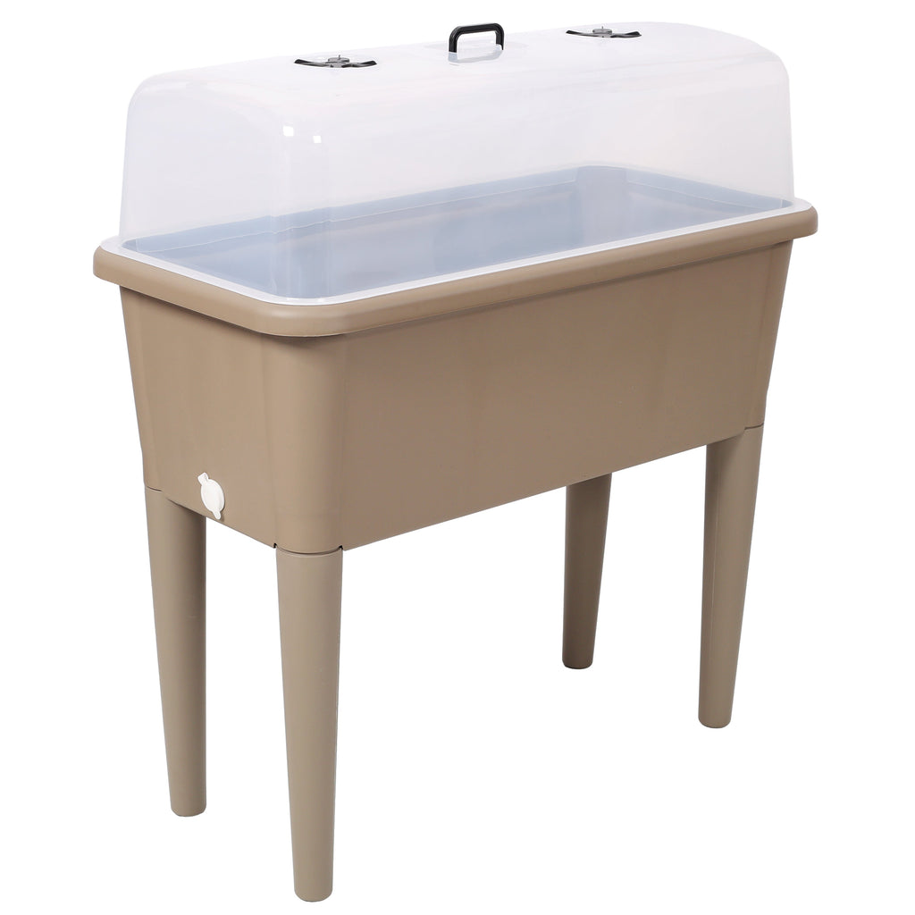 Raised Garden Bed with Ventilated Greenhouse Lid - 2PCS, Plastic