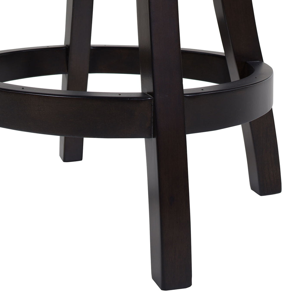 Swivel Counter Height Bar Stool with High Backrest and Solid Hardwood - Multiple Colors