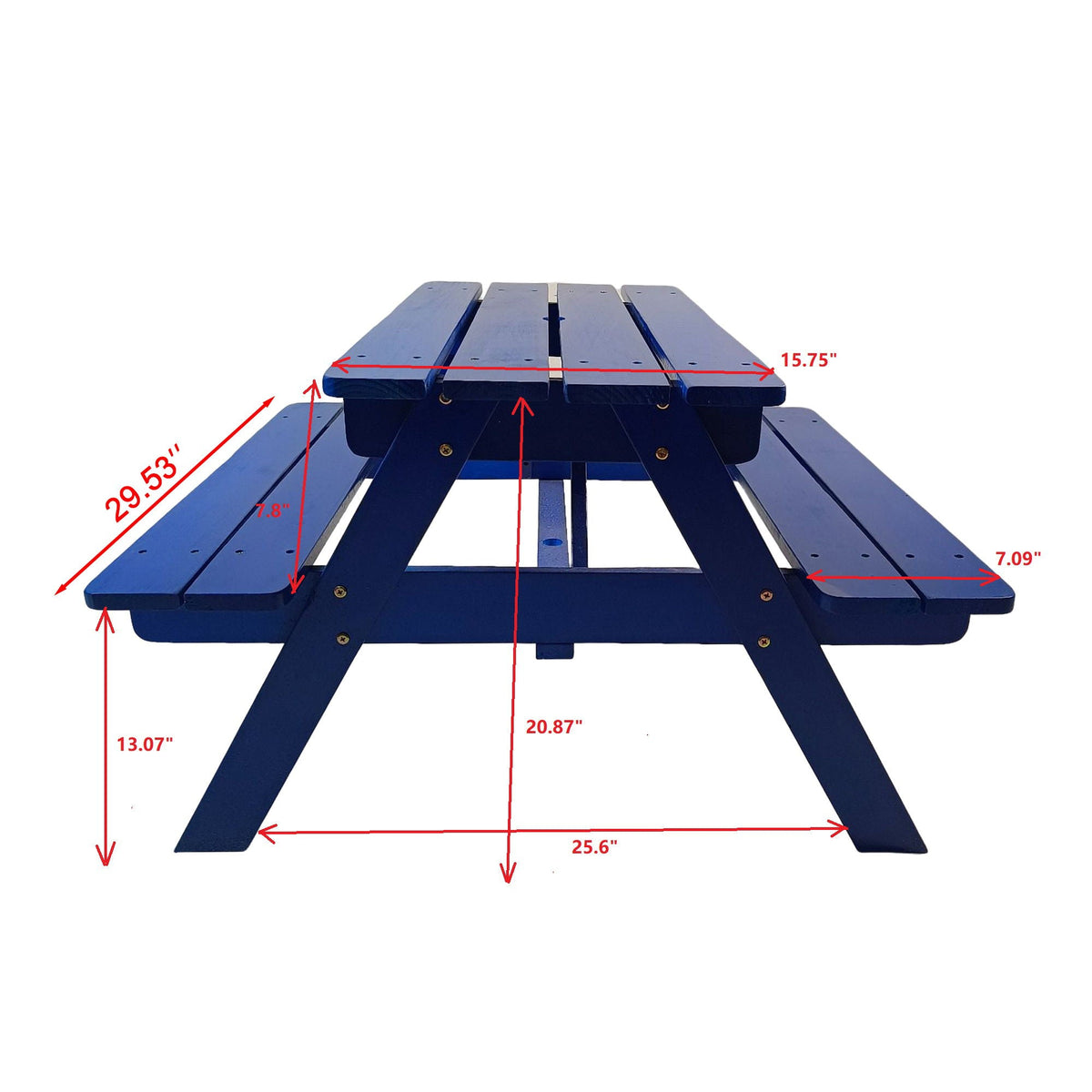 Solid Wood Children's Dining Table and Chairs Set with Multi-Functional Use - Blue or Light Brown