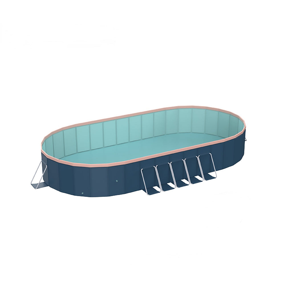 3.0m PVC Folding Pool with Durable Construction - Blue or Blue-Gray