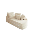 Semi Circular 2 In 1 Sofa Bed with Neck Pillow - Beige, Black, or Dark Green