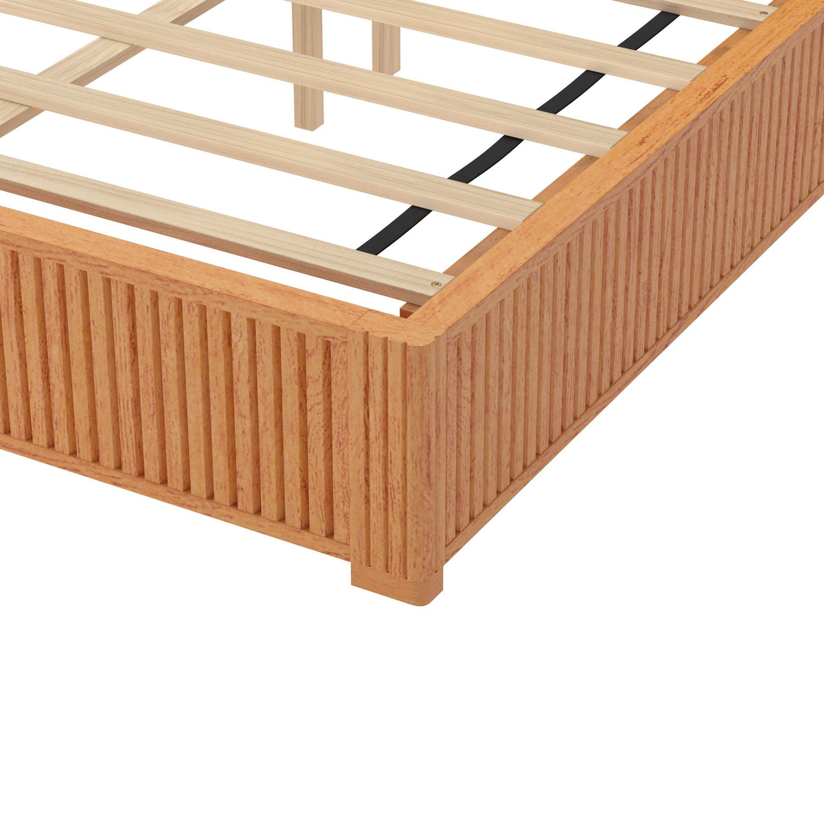Platform Bed Frame with Headboard, Floor Standing Design - Queen & King