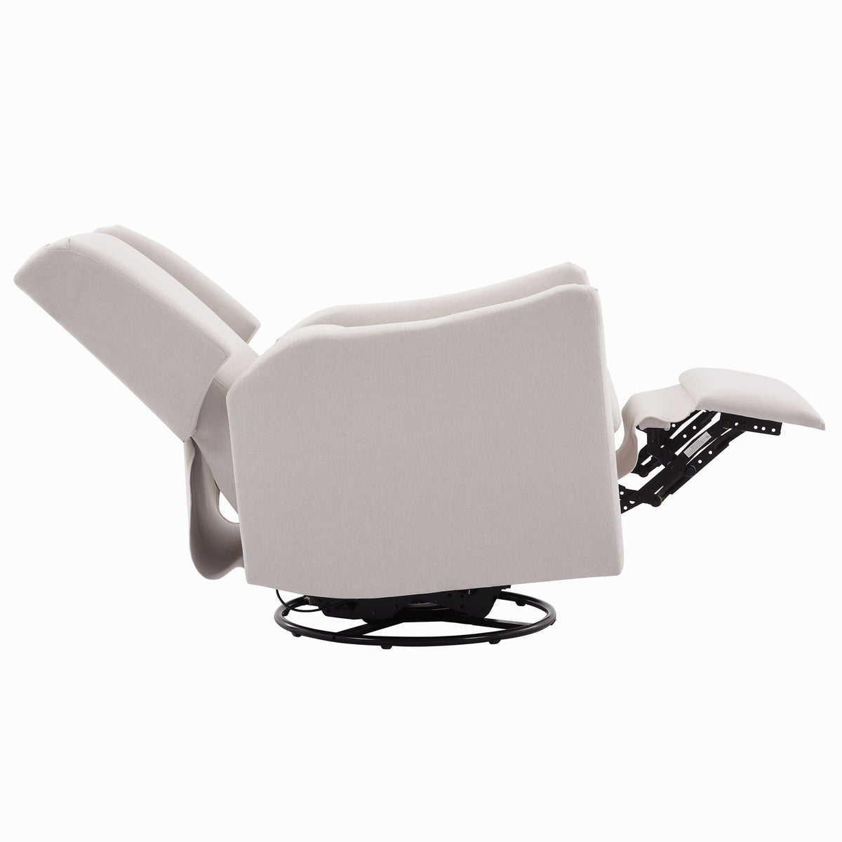 Wide Wingback Swivel Glider Rocker Recliner Chair with 360-Degree Swivel - Dark Green or Beige