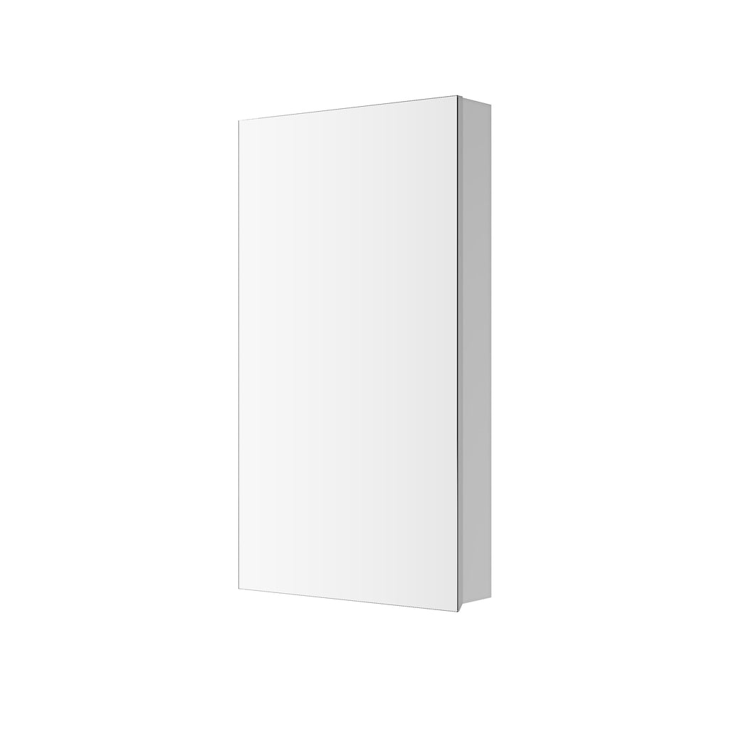 Frameless Mirror Medicine Cabinet with Beveled Edge - Silver