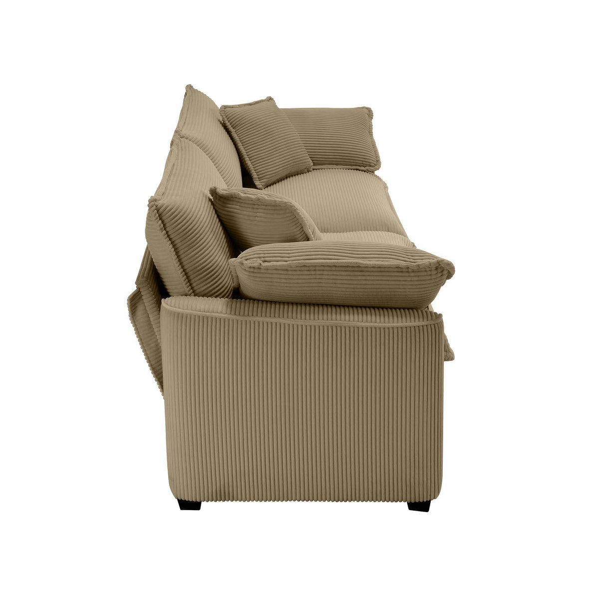 Modern Upholstered Deep Seating Loveseat with 4 Pillows - Multiple Colors